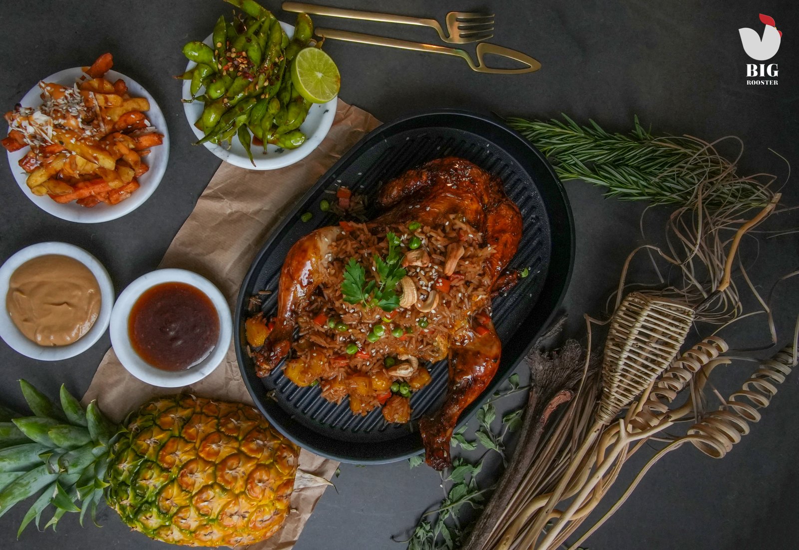 Pineapple Rice Stuffed Chicken